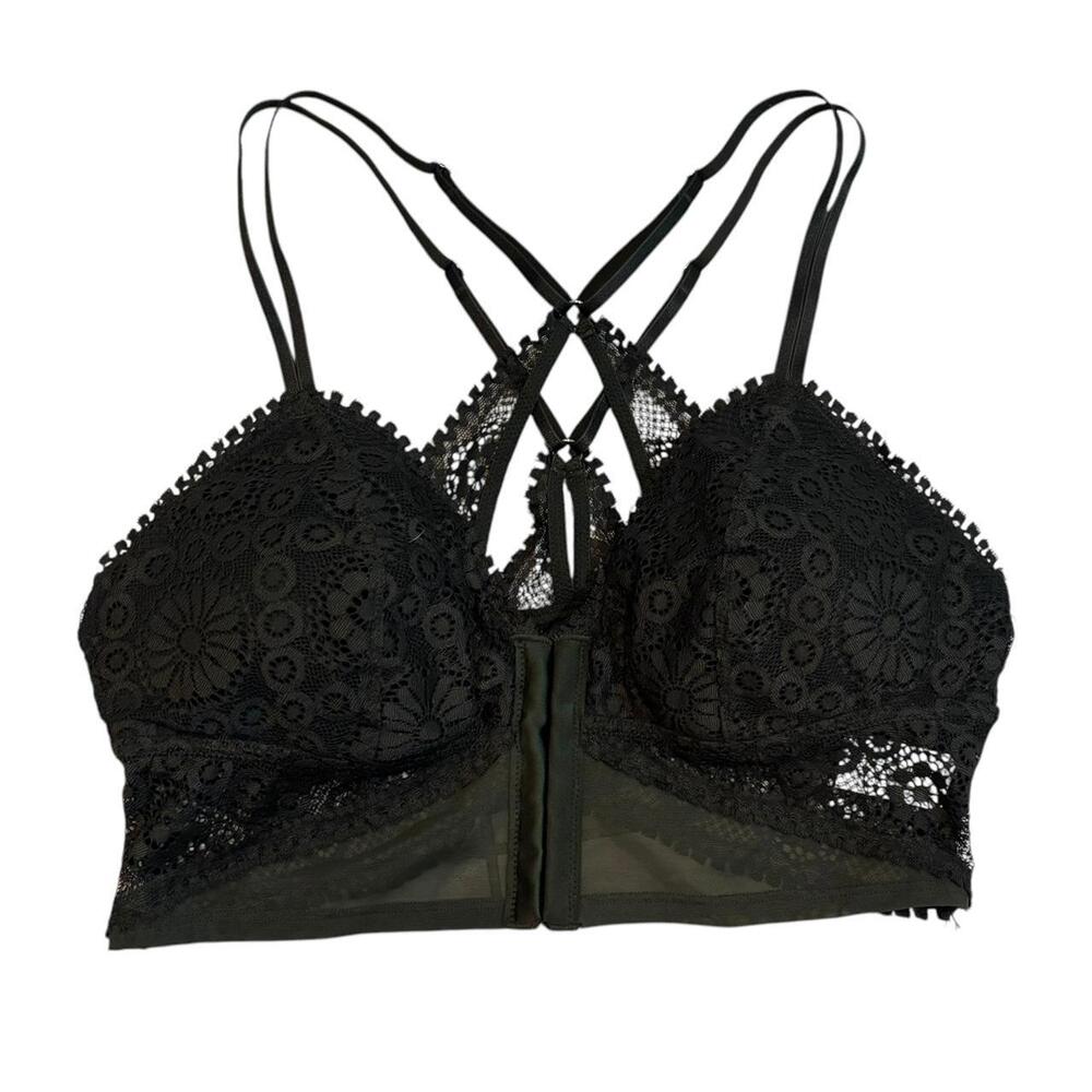 Aerie Front-Clasp Racerback Bralette, L